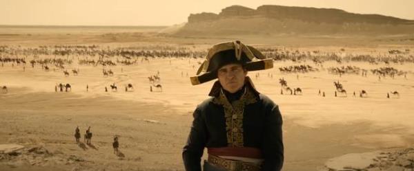 Joaquin Phoenix in Napoleon. Credit: Sony Pictures Entertainment